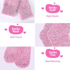 ICEIVY Fluffy Cuddly Gift Socks for Women Warm Winter Bed Socks Thick House Socks 35-42 with Box, Multicoloured A2