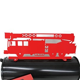 Hobby, Recreation and Career Style Metal Powder Coated Mailbox Topper (Fire Truck, Red)