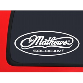 Mathews Solocam Logo'd - Archery - White Hunting window decal sticker