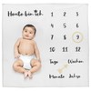 Baby Blanket Milestone Blanket Monthly Blanket Photo Blanket for Baby