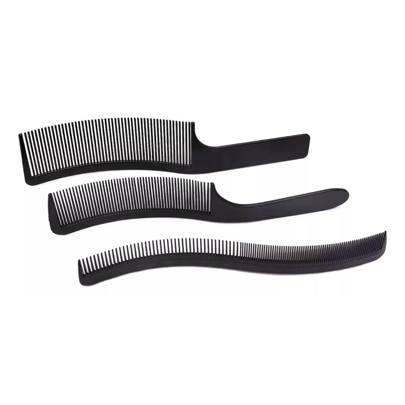 Universo en Linea Trio Peines Curvos Peluquería Barbería Corte Cabello