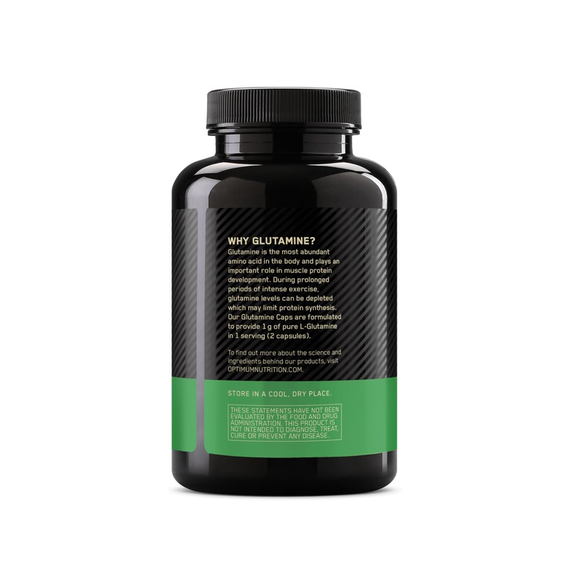 Optimum Nutrition L-Glutamine Muscle Recovery Capsules, 1000mg, 240 Count (Package