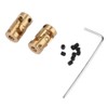 2-Pack Universal Joint Shaft Coupler, Copper DIY RC Model Motor