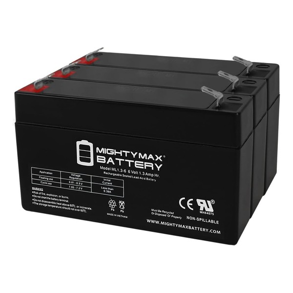 Mighty Max Battery 6V 1.3Ah Newport Medical Instruments E100 Ventilator
