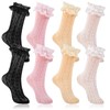 AGDGV 4 Pairs Women's Lace Ankle Socks - Cute Ruffle