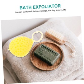 Baluue 6Pcs Non Latex Bath Sponge Scrubbers Drop Shaped Honeycomb Design Mixed Colors Soft Body Bathing Sponges for Gentle Exfoliation and Safe Bathing