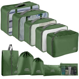 Packing Cubes for Suitcases, 10 pcs Travel Organiser Packing Bags for Clothes Shoes Toiletries Travel Luggage Organizers Storage Bags