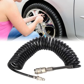 Recoil Air Hose, Air Compressor Hose, Pressure Resistant, Durable, Flexible, Lightweight, Spiral Air Hose with Bend Limiters for Car and Motorcycle (5m/16.4ft)