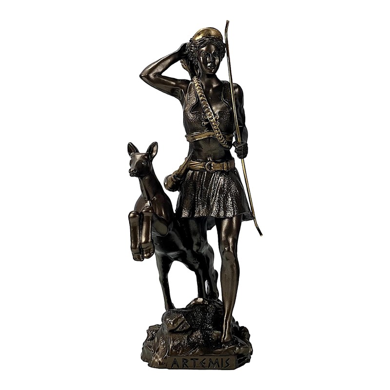 Artemis Diana Greek Roman Goddess Statue Sculpture Figurine Bronze Effect