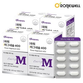 Ronniewell Roniwell Power Magnesium 400 60 tablets x 4 (8-month supply) / 로니웰 파워 마그네슘 400 60정 4개 (총 8개월분)