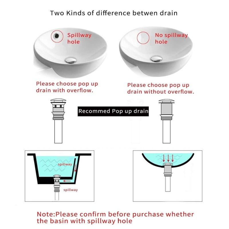 Homevacious 1 5/8" Bathroom Faucet Vessel Vanity Sink Pop Up