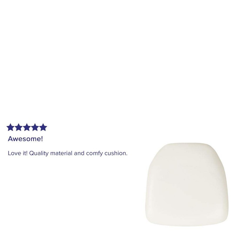 Flash Furniture Hard White Vinyl Chiavari Chair Cushion