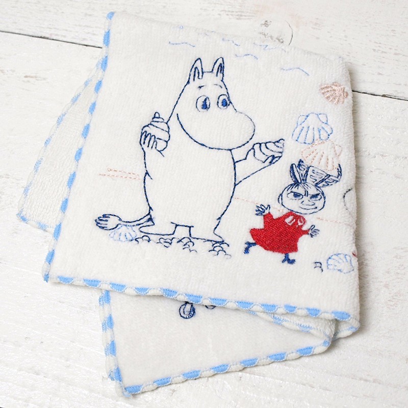 Marushin 1405008300 Mini Towel, Moomin, Approx. 9.8 x 9.8 inches
