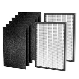 HEAPETS P358 Replacement Filters for P358 Pet Air Purifier, 6 Pre-Filters and 2 Composite Filter, Genuine Version, PJ358-2LX6JDM