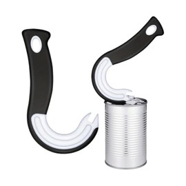 Luvilly Easy Open Ring Pull Can Opener Jar Openers No-Slip Rubber Grip Can Lid Lifter Tin Openers Pull Tab Can Opener
