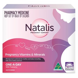 Natalis Pregnancy Support Vitamins & Minerals Tab X 100
