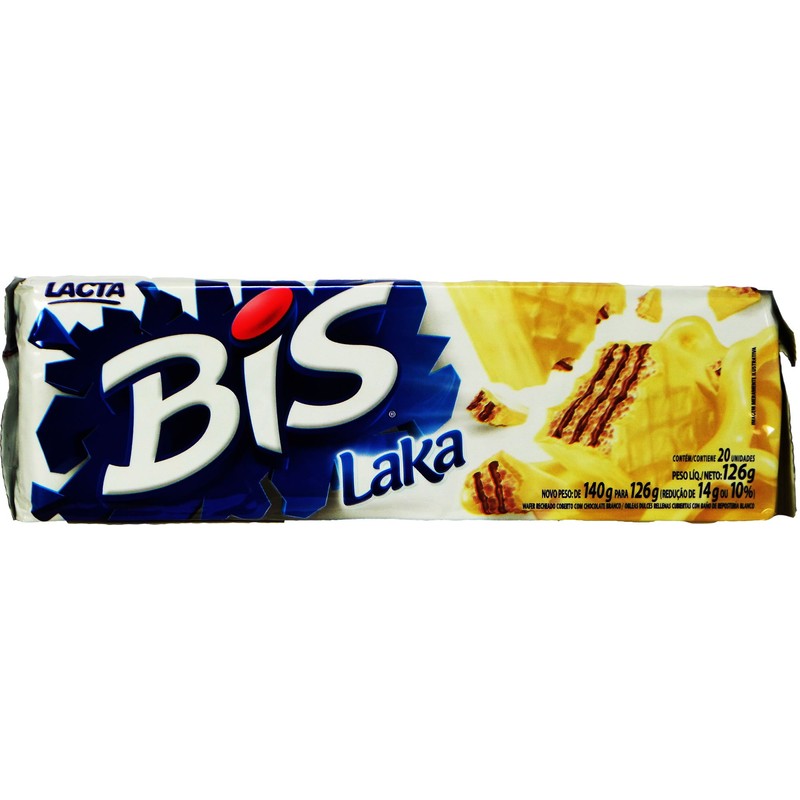 Bis Lacta Wafer Cookies (Chocolate Branco, 4 Pack)