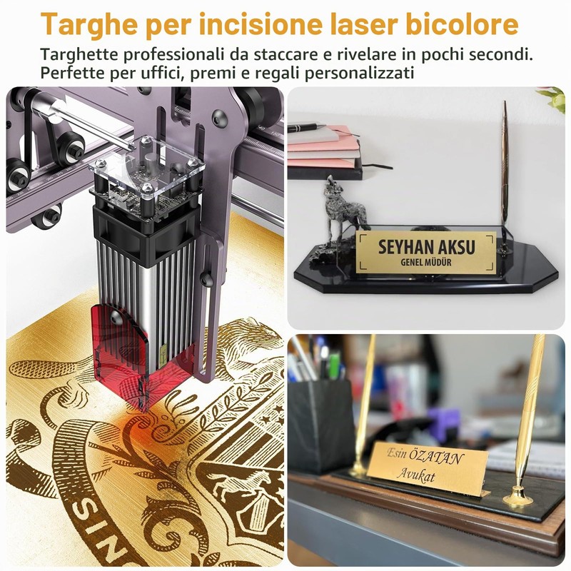 LALAGO 4 Pezzi Pannelli per Incisione Laser 30x20cm 1,3mm, Doppio