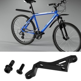 LT Easiyl 1 Set Bicycle Brake Caliper Mounting Adapter Bicycle Post to Flat Mount Adapter with Screw Set Bicycle Disc Brake Mounting Bracket for Mountain Bikes and Road Bikes Black