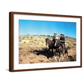 ART.COM Wall Photo The Outlaw Josey Wales, Chief Dan George, Clint Eastwood, 1976 on Brown Frame, 29" x 21"