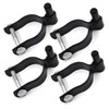 (4 Pack) 2-3/8" Pressed Steel Chain Link Fence Gate Post