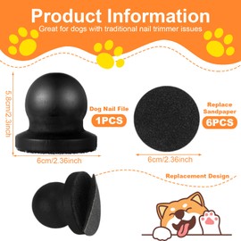 Dog Nail Scratchboard, 7-Piece Set with Scratch Board and 6 Replacement Pads, Wooden Dog Scratch Board for Safe and Gentle Nail Care, Ideal for Pet Owners and Professional Groomers