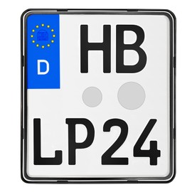 Motorcycle License Plate Holder 180 x 200 mm 180 x 200 Frameless Number Plate Holder License Plate Amplifier Motorcycle Number Plate Holder with Mounting Material