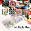 LAifu 2PCS Plastic Stackable Organizer Container with Adjustable Dividers, Snack