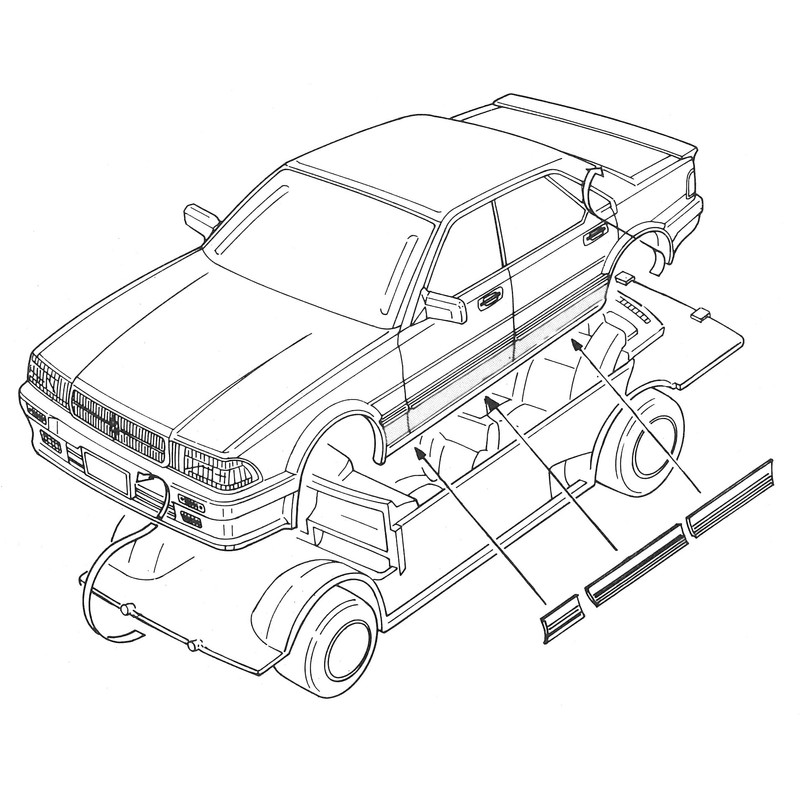 1/24 Hysocar Series No.1 Prelude 2.0Si (High Socar Version) Plastic