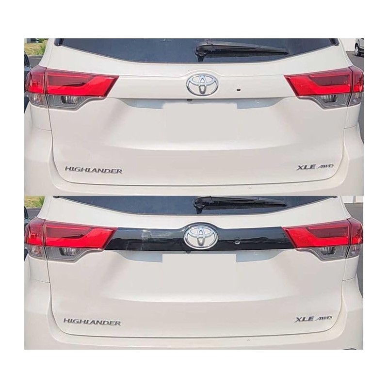 Chrome Delete Gloss Black Rear Tailgate Trim Cover Overlay Guard