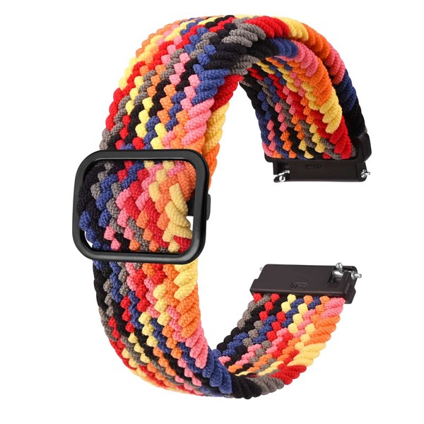 BISONSTRAP Nylon Watch Bands 20mm, Adjustable Braided Loop Straps for