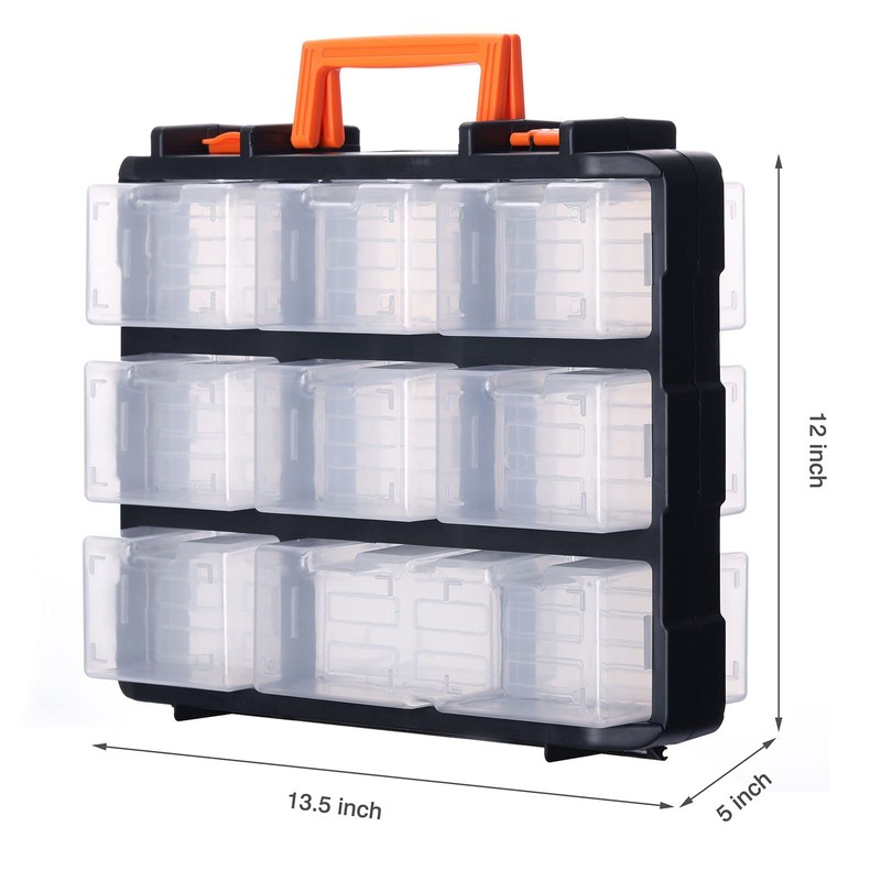 Mayouko 16 Compartments Detachable Toolbox Organizer,Hardware Organizer Box with Removable