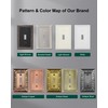TREEWELL 4-Pack Single Toggle Light Switch Cover Plate, Pearls Decorative