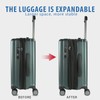 KROSER Hardside Expandable Carry On Luggage with Spinner Wheels &