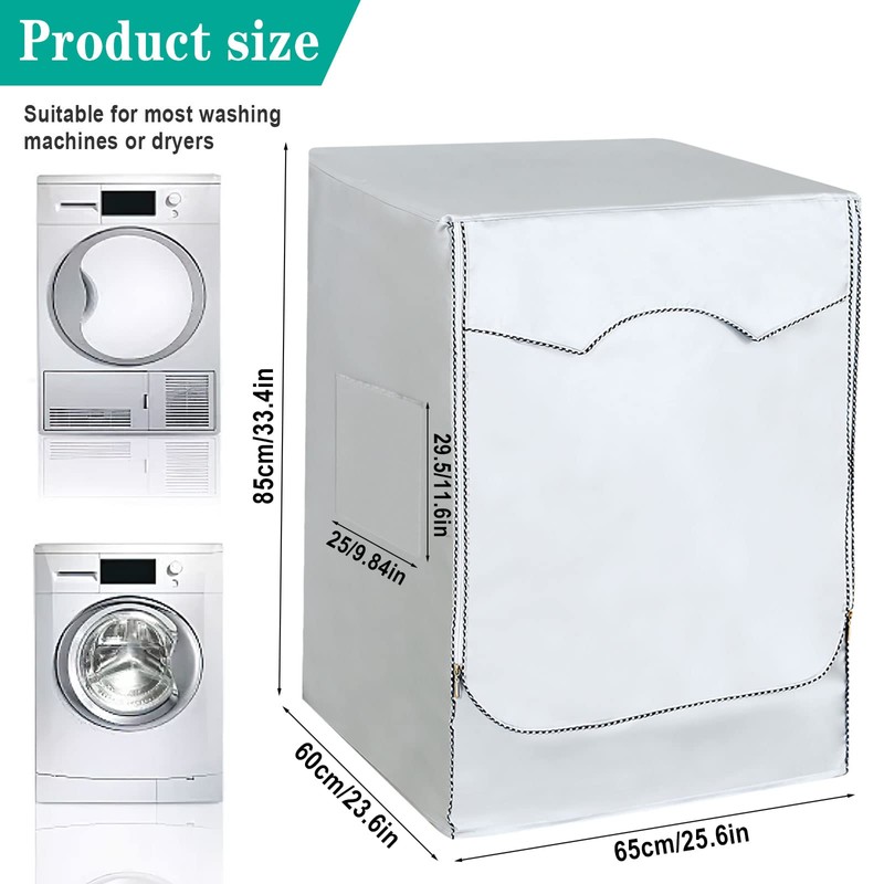 Washing Machine Cover, Waterproof, Protective Cover for Washing Machine and