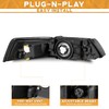 WEELMOTO Halogen Headlights for 1999-2004 Ford Mustang Headlight Assembly Pair