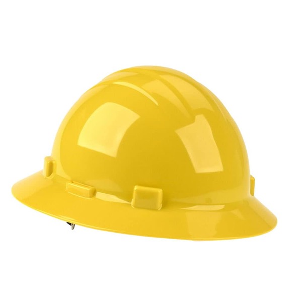SAFEGEAR Full Brim Hard Hat, 4 Point Adjustable Ratchet Suspension,
