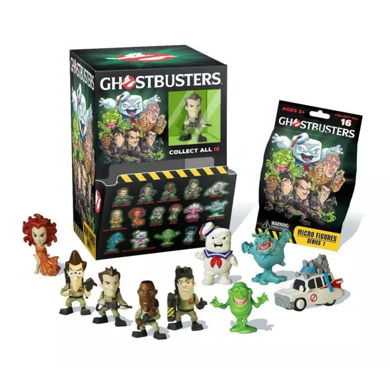 Mattel Toys FULL DISPLAY of 24 GHOSTBUSTERS CRYPTOZOIC MICRO FIGURES-VHTF