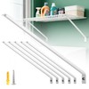 12 Inch Wire Shelving Support Bracket, 6 Pack Metal Closet