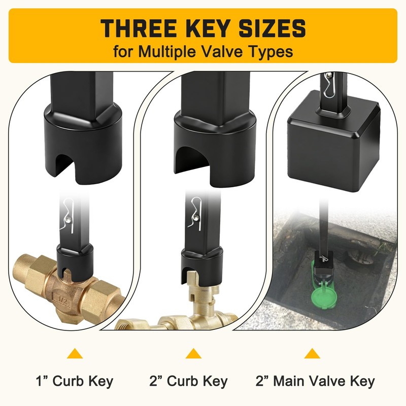 3-in-1 Adjustable Water Meter Valve Key