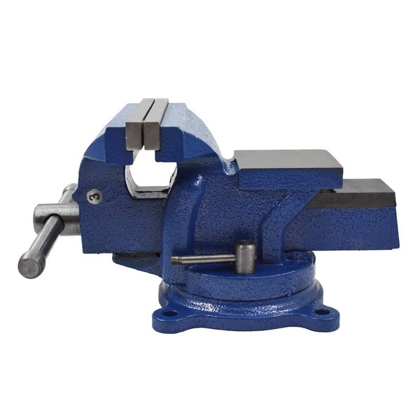 5" Bench Vise Table Top Clamp Press Locking Swivel Base Heavy-Duty for Crafting Painting Sculpting Modeling Electronics Soldering Woodworking and Fishing Tackle