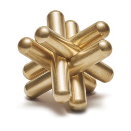 Craighill Jack Puzzle - Brain Teaser Puzzle, 3D Brain Game, Mind-Bending & Satisfying, Aesthetic Home & Office Decor - Stainless Steel