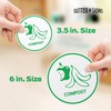 Sutter Signs Recycling Stickers for Trash Can, 6" Wide |