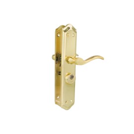 Amig - Left Door Handle ALFA with 46 Crutch in Brass Steel - Key Crank - 242 x 44 mm - Suitable for Doors from 35 to 45 mm - Ergonomic and Elegant Design for interiors