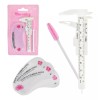 KFMX Kit Para Diseño De Cejas Plantillas + Medidor +
