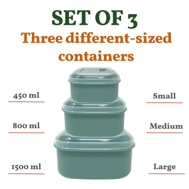 GODAGE 6-Piece Nesting Microwave Containers with Adjustable Steam Vents, Food