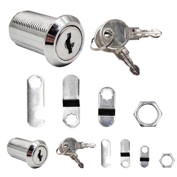 Miayaya 2 Pack Cabinet Locks with 4 Keys 1.18" Heavy