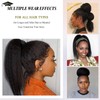 LEOSA Ponytail Extension 14 inch Drawstring Ponytails for Black Women