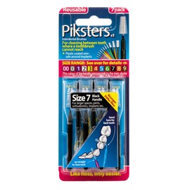 Piksters Interdental Brushes (7 Pack, Size 7 (Black)