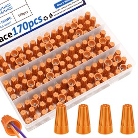 smseace 190Pcs Wire Nuts 18-16AWG Twist Wire connectors Electrical Wire Caps with Spring for Quick Wiring